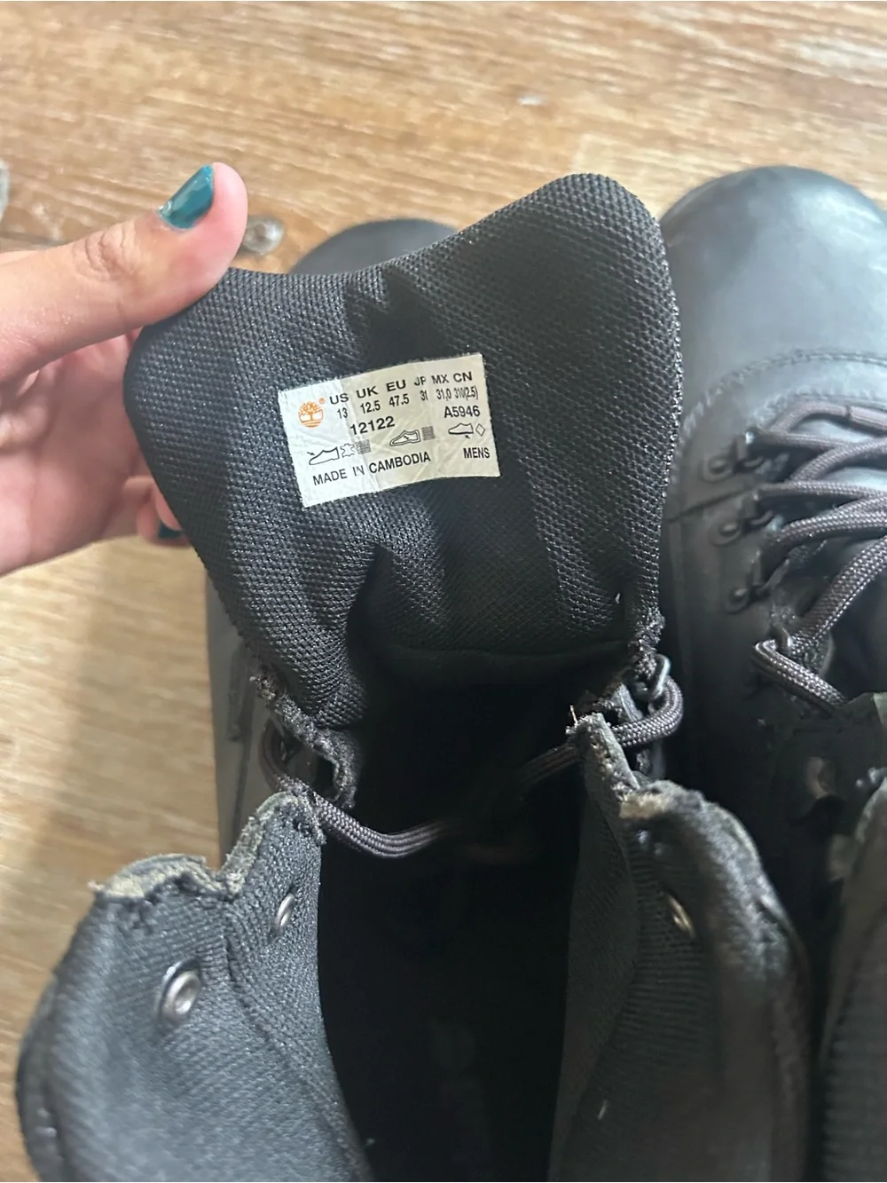 Timberland Black Men's Leather Work Boots